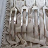 serving forks silver handles germany origin -box of- 4 art nouveau