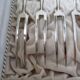 serving forks silver handles germany origin -box of- 4 art nouveau