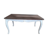 White patinated wooden table shabby chic style