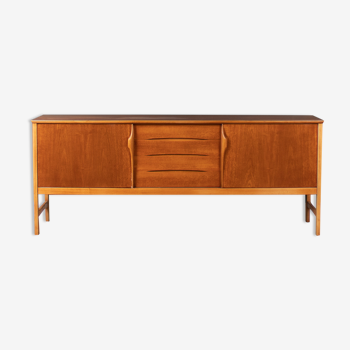 Retro teak 1960s jentique mid century sideboard with folded handles