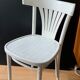 Vintage white lacquered bistro chair