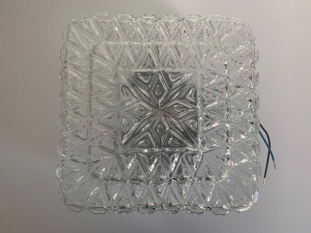 Chisled glass ceiling light