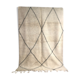 Moroccan Berber carpet Beni Ouarain with large black diamonds 2,96x2.03m