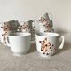 Tasses à café en porcelaine , années 70