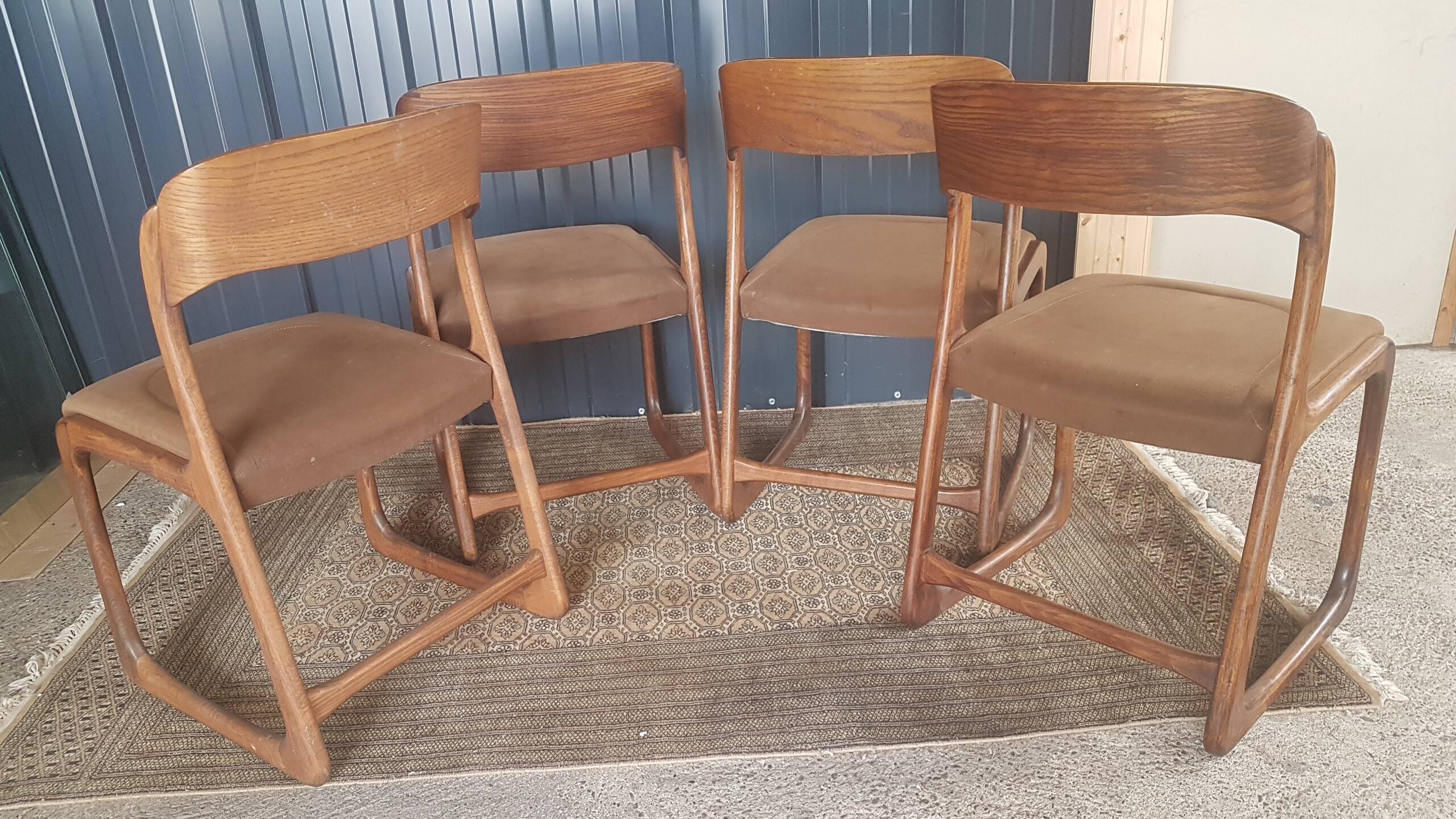 4 Baumann sleigh chairs