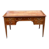 Louis XVI desk in wood and leather from the 19th century