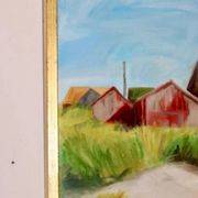 Original Swedish oil painting on canvas "Light in the Darkness"