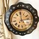 Horloge ancienne œil de bœuf bois et nacre