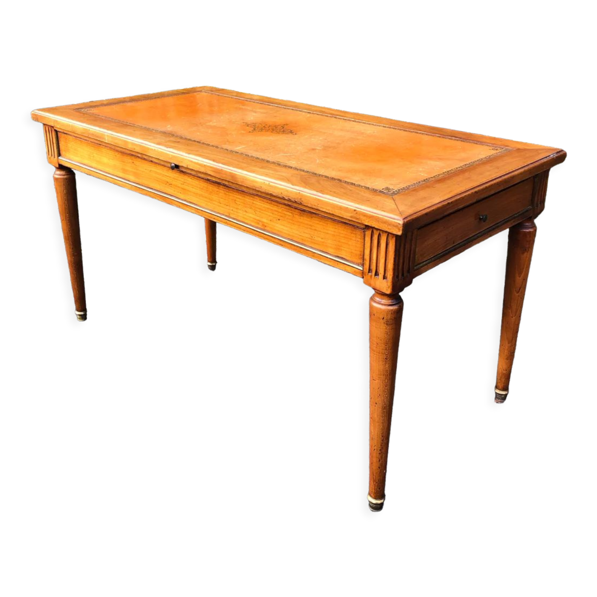 Louis XVI style coffee table leather