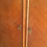 Vintage 3-doors cabinet with feet compass