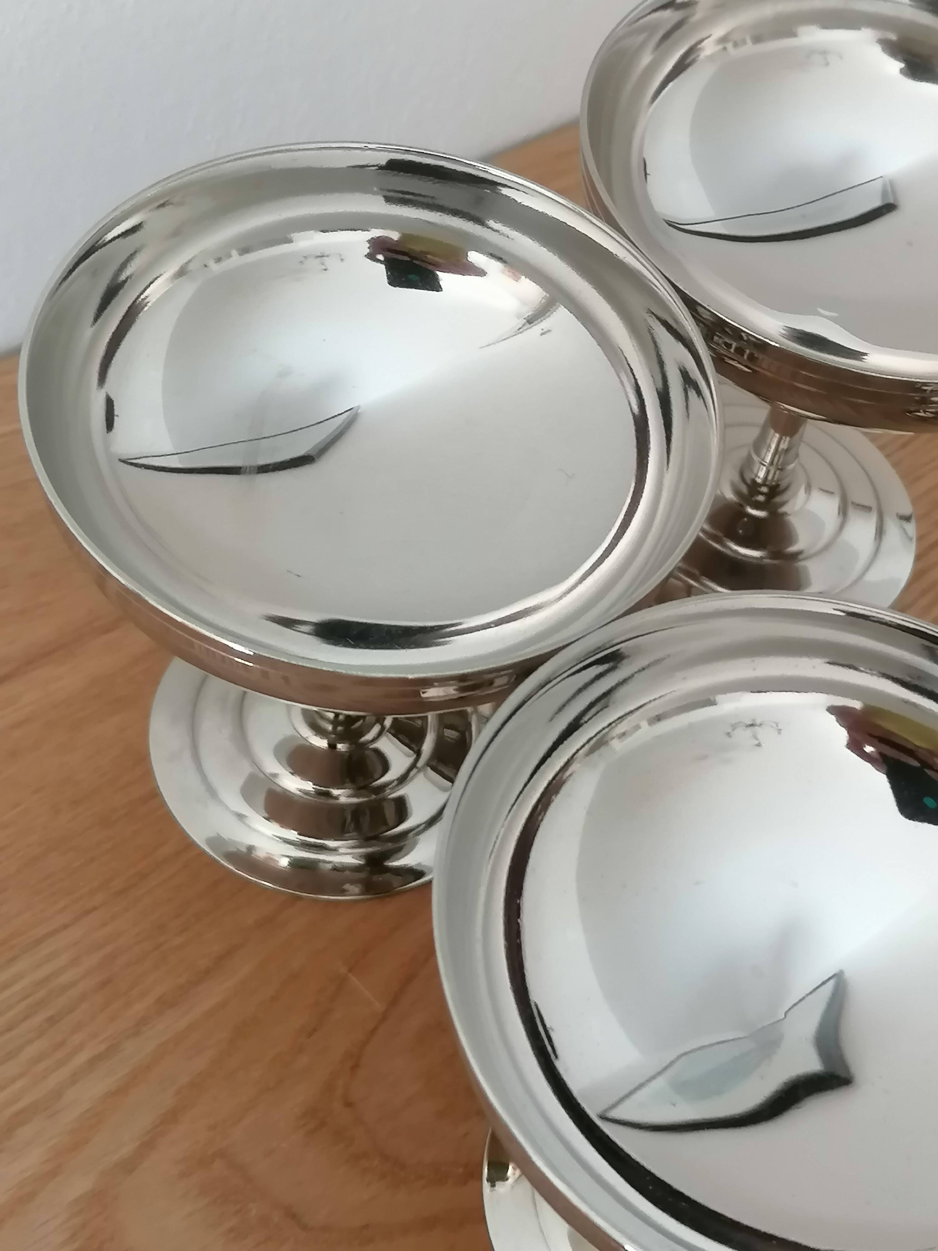 6 ice cream bowls Remi Letang stainless steel 18/10