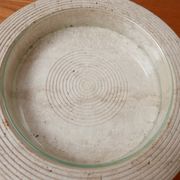 Travertine and glass bowls