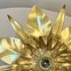 Masca style gold leaf metal flower wall light, 1970-1980