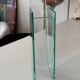 Sculptural designer glass vase – leonardo brand – brutalist style /