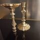 Regency candle holders in gilded bronze