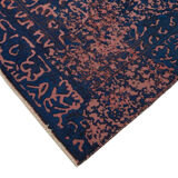 Hand-knotted persian vintage 1970s 190 cm x 275 cm blue wool carpet