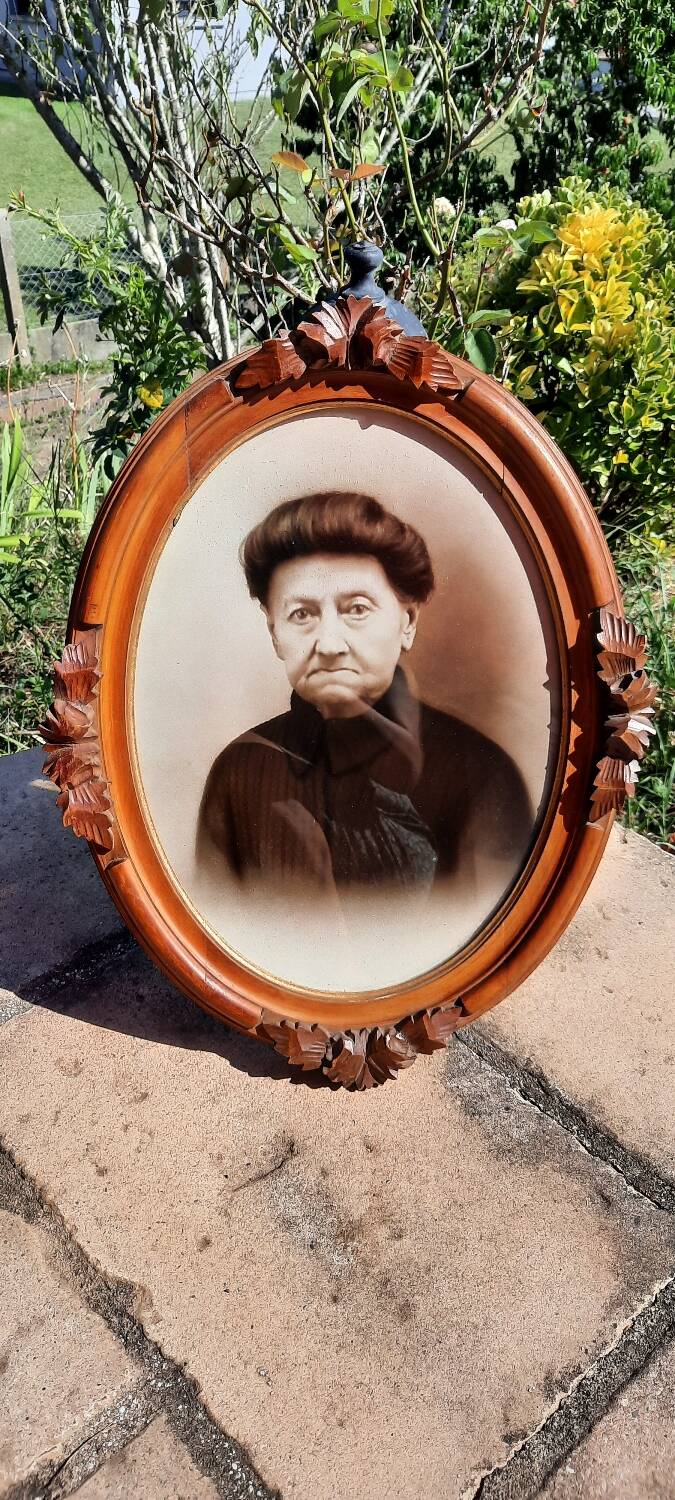 Antique carved wooden frame