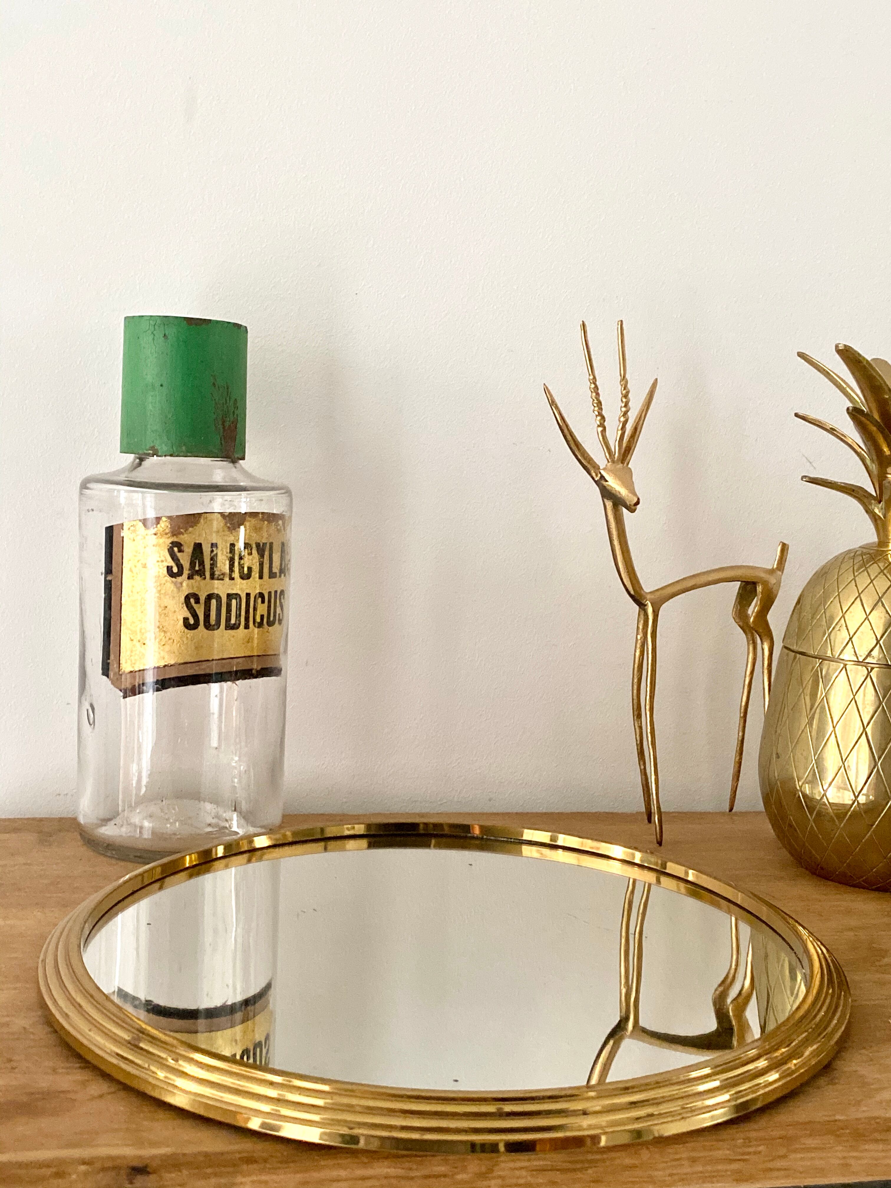 Round mirror tray 29cm