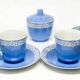 Mid-century modern coffee set, porcelain, Poland, 1970s