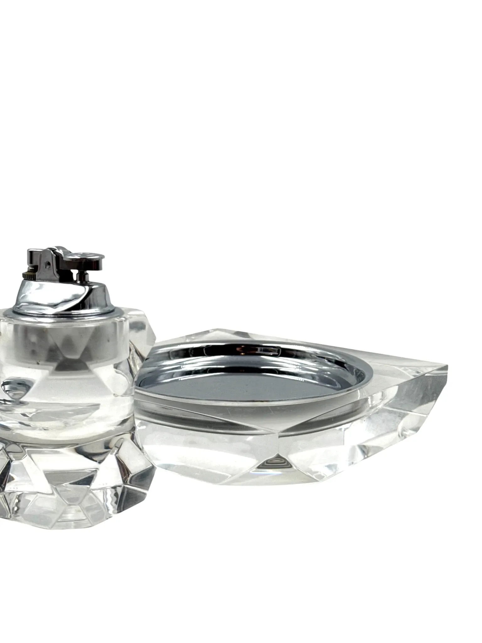 Hollywood regency lucite smoking set, Italy 1970