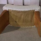 Tabouret en noyer Art Déco 1940’s