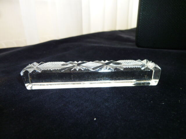 Set of 6 rectangular shaped lead crystal knife holders