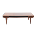 Rectangular Rosewood Coffee Table with Two Drawers, Denmark