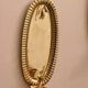 Vintage Swedish Oval Brass Wall Sconces