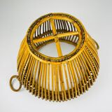 Vintage rattan basket, Italy, 1960s