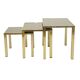 Tables gigognes Hollywood Regency Belgo Chrome plaqué or 23 carats