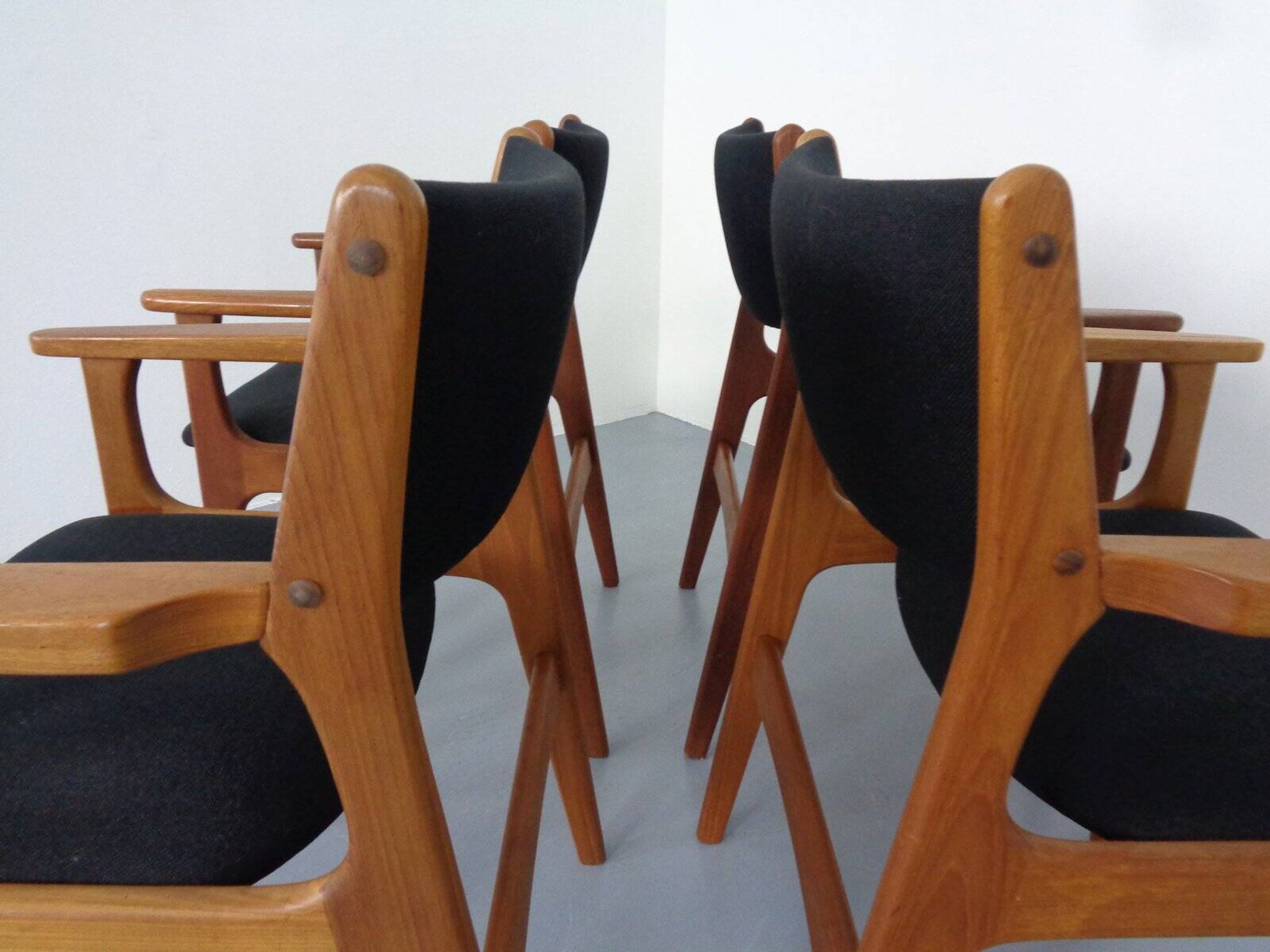 Mid-Century Danish Armchairs in Teak, 1960s, Set of 4