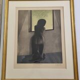 Michel Mathonnat, A Wait So Long, Signed etching, 63 x 77 cm