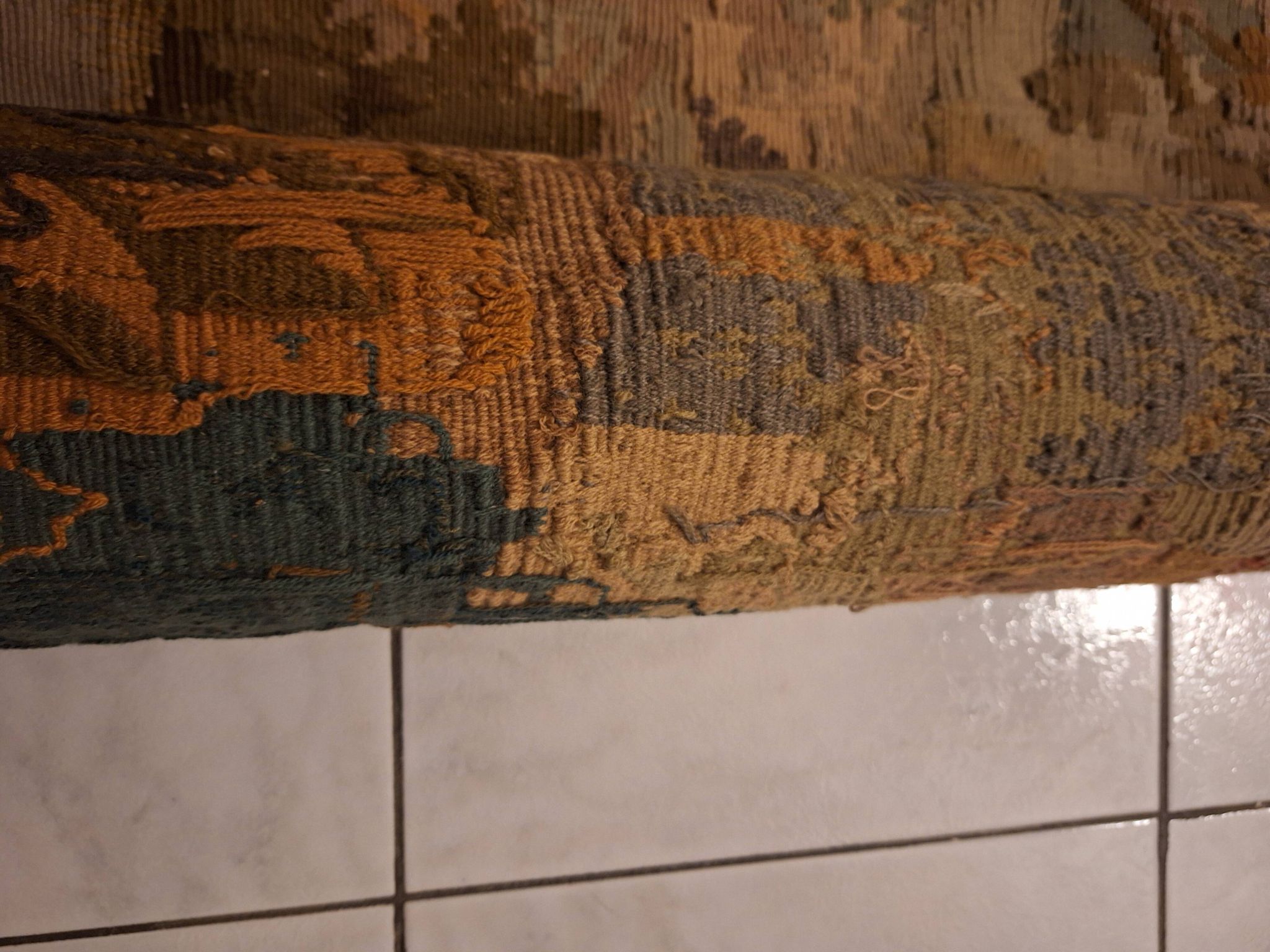 Tapisserie de laine "Verdure Flamande" de la manufacture Robert Four