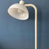 White metal vintage floor lamp with acrylic shade