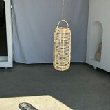 Small lantern-shaped rattan suspension H35 D15