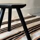 Tapis Killim 100% coton rayé beige / noir / orange