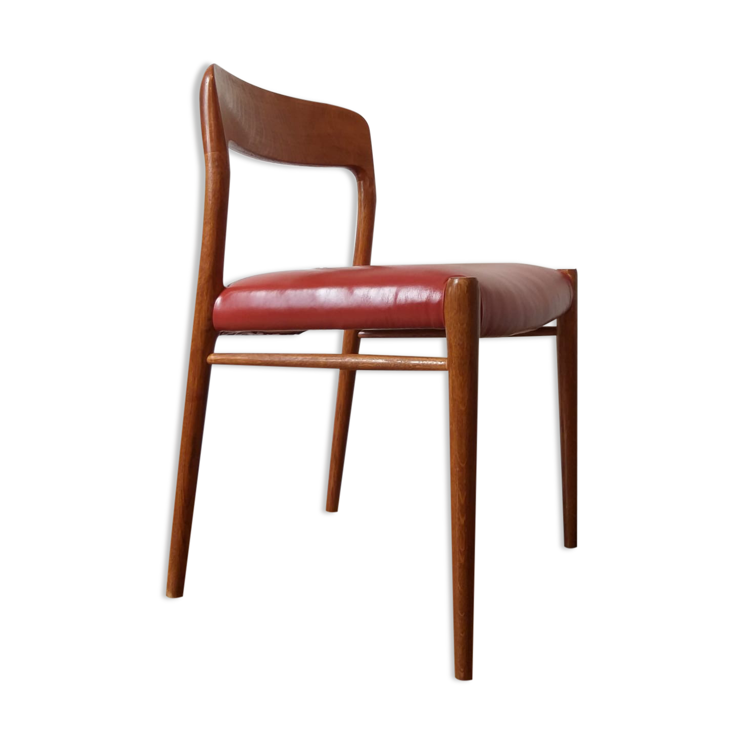 Moller chair model 75 oak and leather
