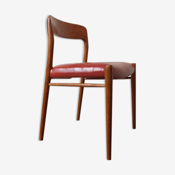 Moller chair model 75 oak and leather