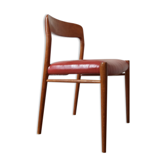 Moller chair model 75 oak and leather