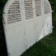 Curved shutters oak and fir H156xL245