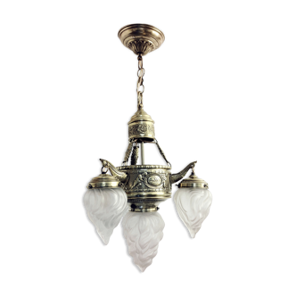 Lampe de plafond du modernisme catalan. Barcelone Espagne,1930s.