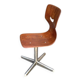 Antique Pagholz molded wood children's chair - mini Smiley chair