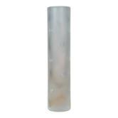 Frosted vintage artisanal glass vase