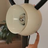 Space age lamp with 4 articulated spots, eyeball, sci-fi, 1970.