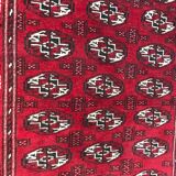 Vintage Bukhara 102 X 130 afghan turkmen carpet