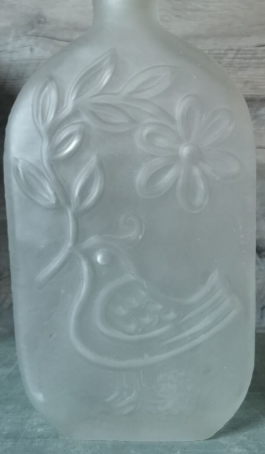 Pressed glass bottle Wayne Husted Stelvia