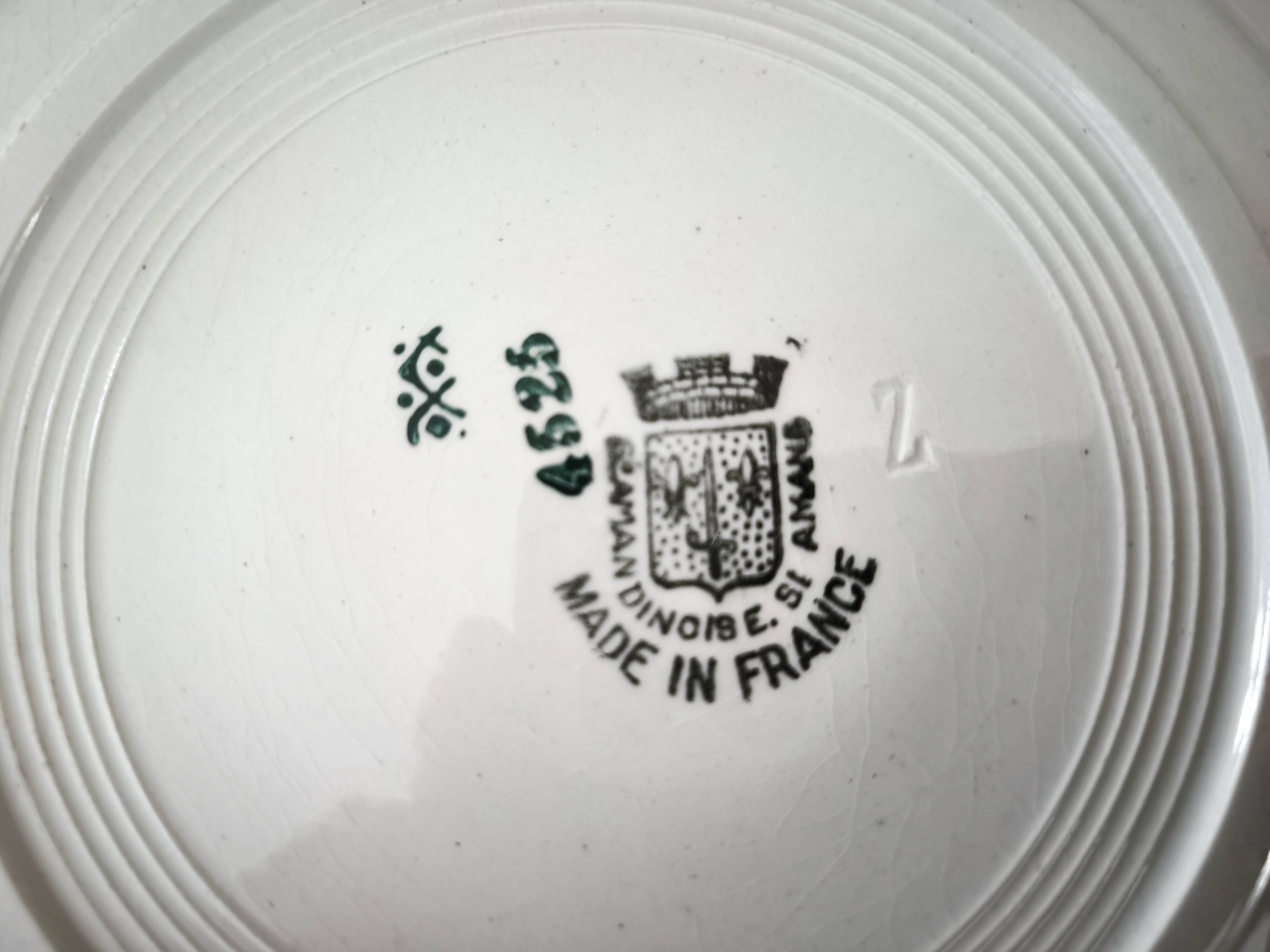 Set of 12 deep plates in Earthenware L'Amandinoise St Amand