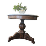 Restoration guéridon in mahogany and marble