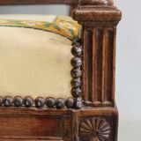Walnut armchair, Louis XVI style, early nineteenth