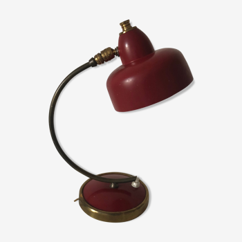 Lampe monteuse disderot rouge turc 28cm vintage 1950